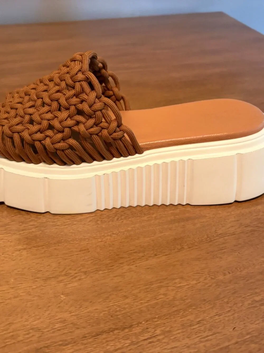 NWOT (Other) Maeve by Anthropologie Crochet Platform Brown Sandals. Size 10/10.5